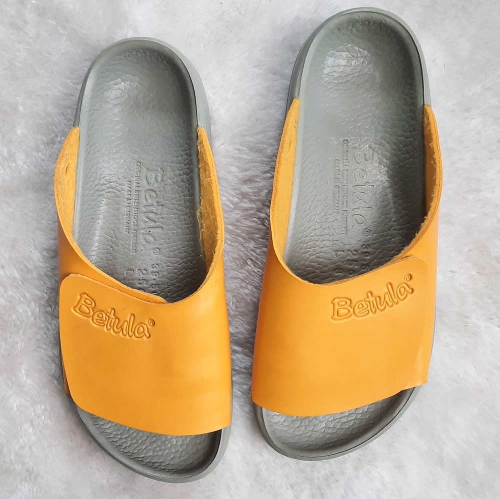 Birkenstock Betula Baracuda Yellow Slides